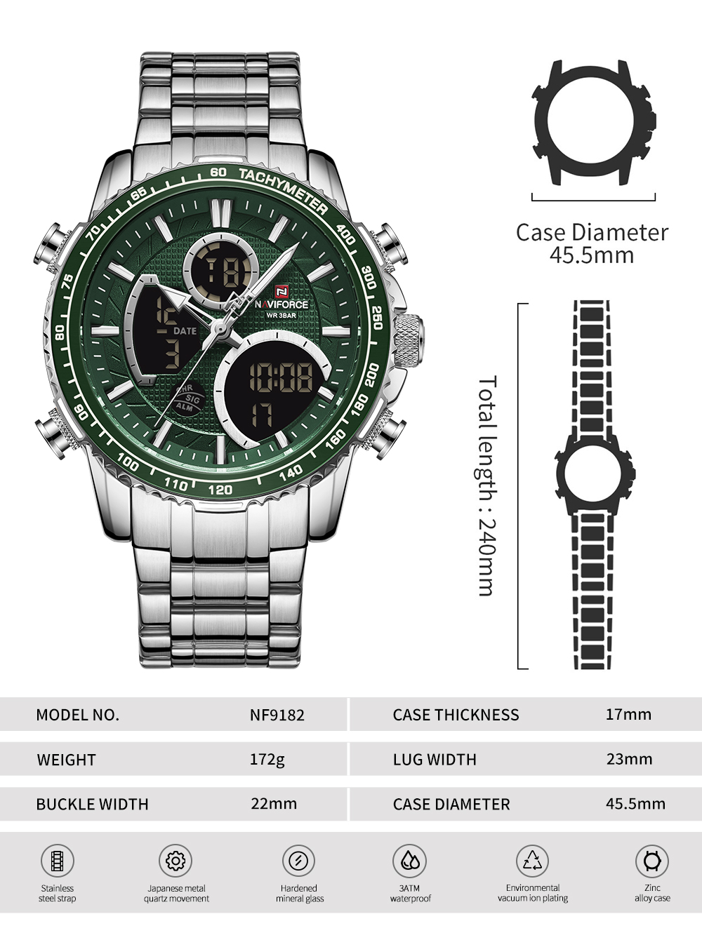 NF9182-watch Specifications